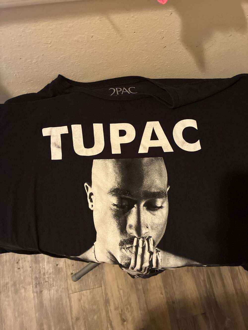 2Pac Trust Nobody Prayer Hands Graphic Black T-Shirt